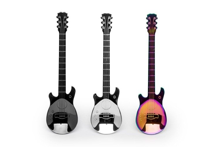 Kovinske čajne žličke Guitar COLOURED 3 kosi