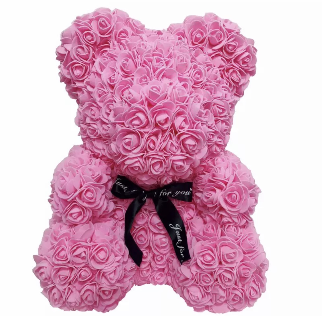 Medvedek iz vrtnic - roza 40 cm