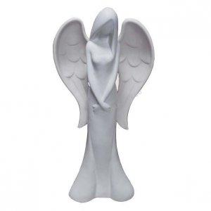 Keramični angel bele barve 41cm