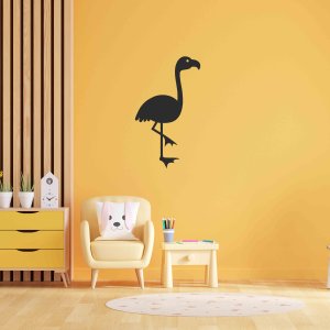 Lesena stenska slika - Flamingo