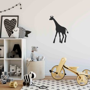 Lesena slika na steni - Žirafa
