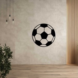 Lesena slika na steni - Nogometna žoga