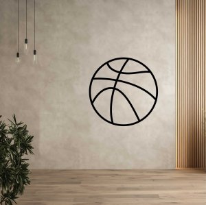 Lesena slika na steni - Košarkarska žoga