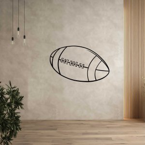 Lesena slika na steni - žoga za ameriški nogomet