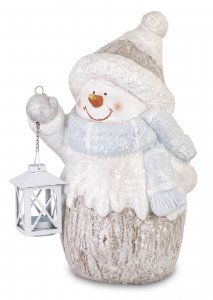 Božična dekoracija - Snežak z lučko