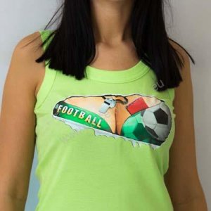 Ženska majica - Nogomet - zelena S