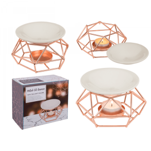 Kovinska aroma svetilka s keramično posodo