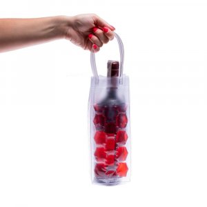 Vrečka za hlajenje steklenic rdeča