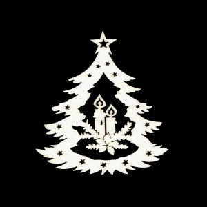 Božični okrasek - Drevo s svečami 6 cm