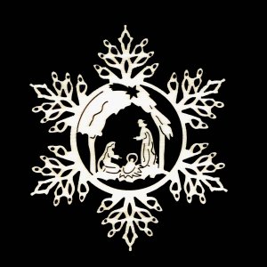 Božični okrasek - Snežinka Betlehem 9 cm