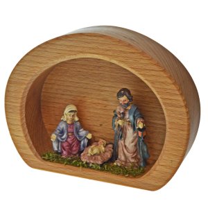 Lesene jaslice s figuricami