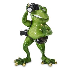 Keramična žaba - fotograf