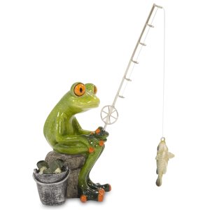 Keramična žaba - Ribič