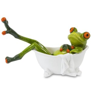 Keramična žaba - Kopanje v kadi