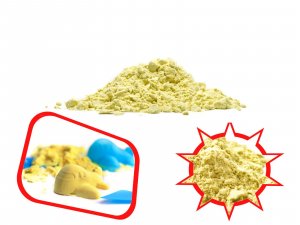 Kinetični pesek 1kg rumene barve
