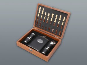 Komplet Črna steklenička za brizganje 240 ml + 4 steklenice z žigom 35 ml + CHESS