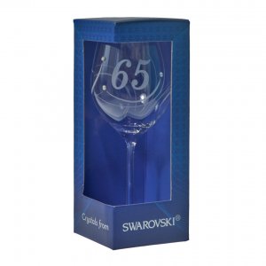Letni kozarec za vino SWAROVSKI - Za 65. rojstni dan