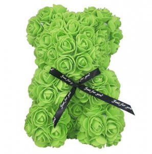 Medvedek iz vrtnic - zelen 25 cm