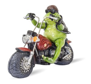 Keramična žaba - Biker