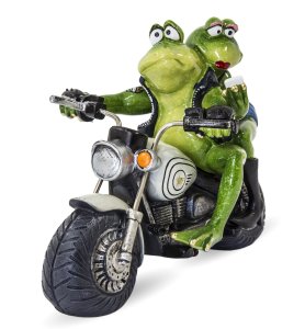 Keramična žaba - Biker