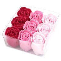 Komplet 9 cvetov mila - rožnate vrtnice