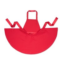 Rdeč kuhinjski predpasnik v obliki obleke
