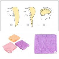 Brisača za lase vijolični turban