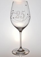 Letni kozarec za vino swarovski - Za 25. rojstni dan