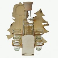 Leseni set steklenica z žigom - Hunter