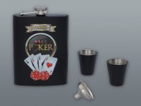 Komplet POKER 240 ml z luknjačem in kartami