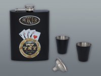 Komplet POKER 240 ml z luknjačem in kartami