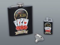 Komplet POKER s pokrovčkom 210 ml z vžigalnikom