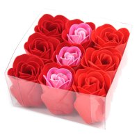 Komplet 9 cvetov mila - rdeče vrtnice