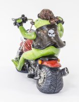 Keramična žaba - Biker
