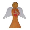 Leseni angelček - rdeče srce