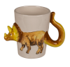 Keramični vrč z dinozavrom - Triceratops
